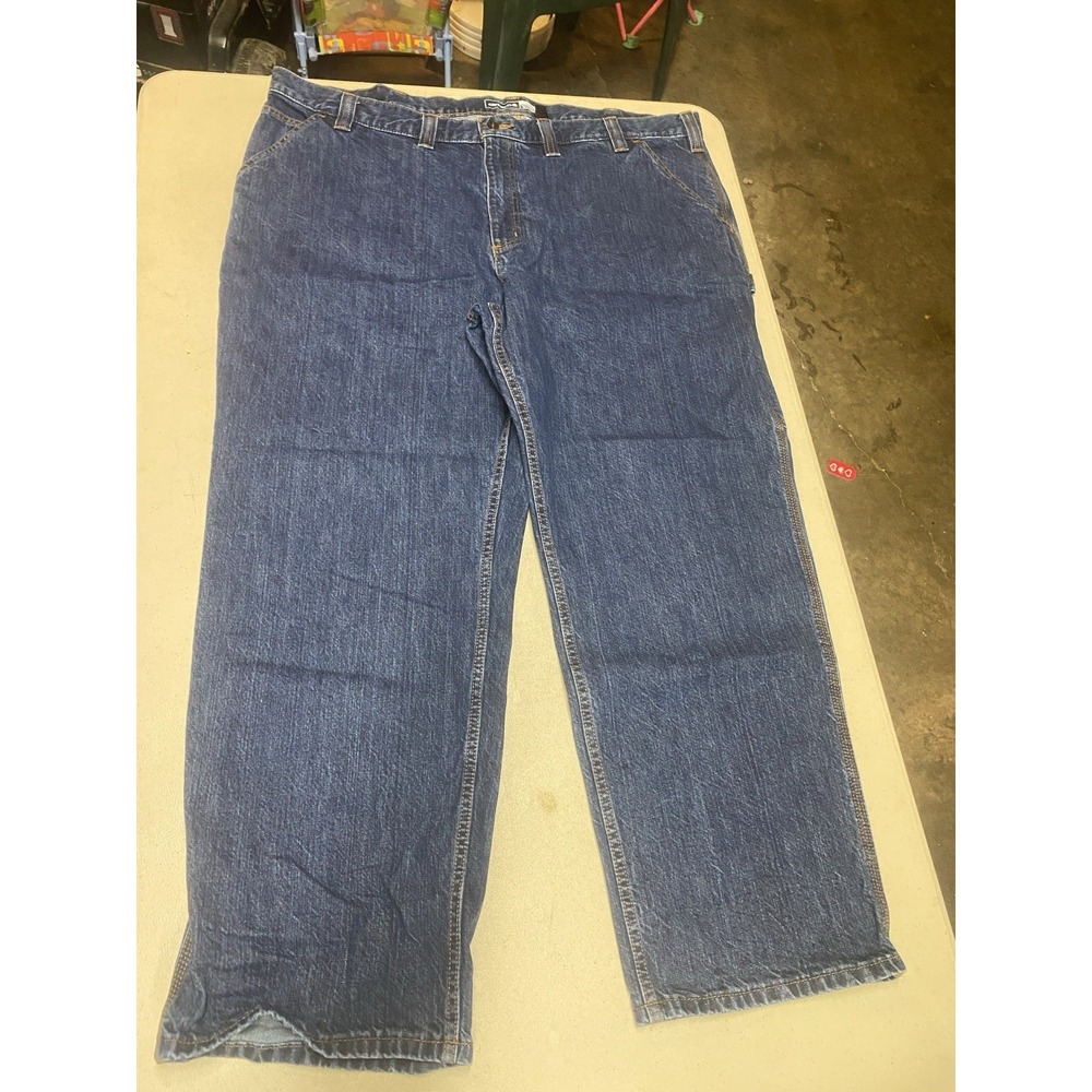 Carhartt Carpenter Jeans Men's 44x30 Loose Fit Blue Denim Workwear USA Made
